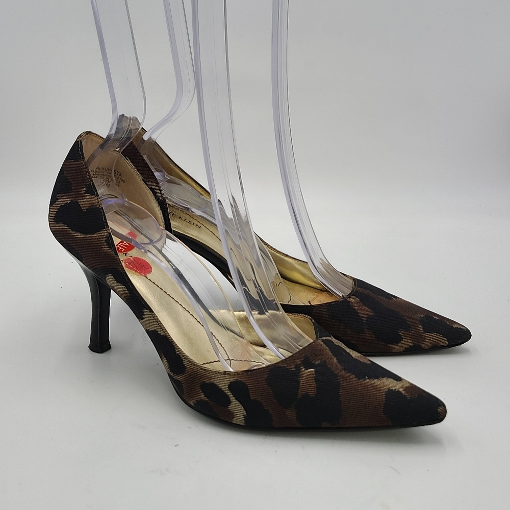 Anne Klein Christa 4" 'Cheetah' Heel Womens 7.5 (black,brown)